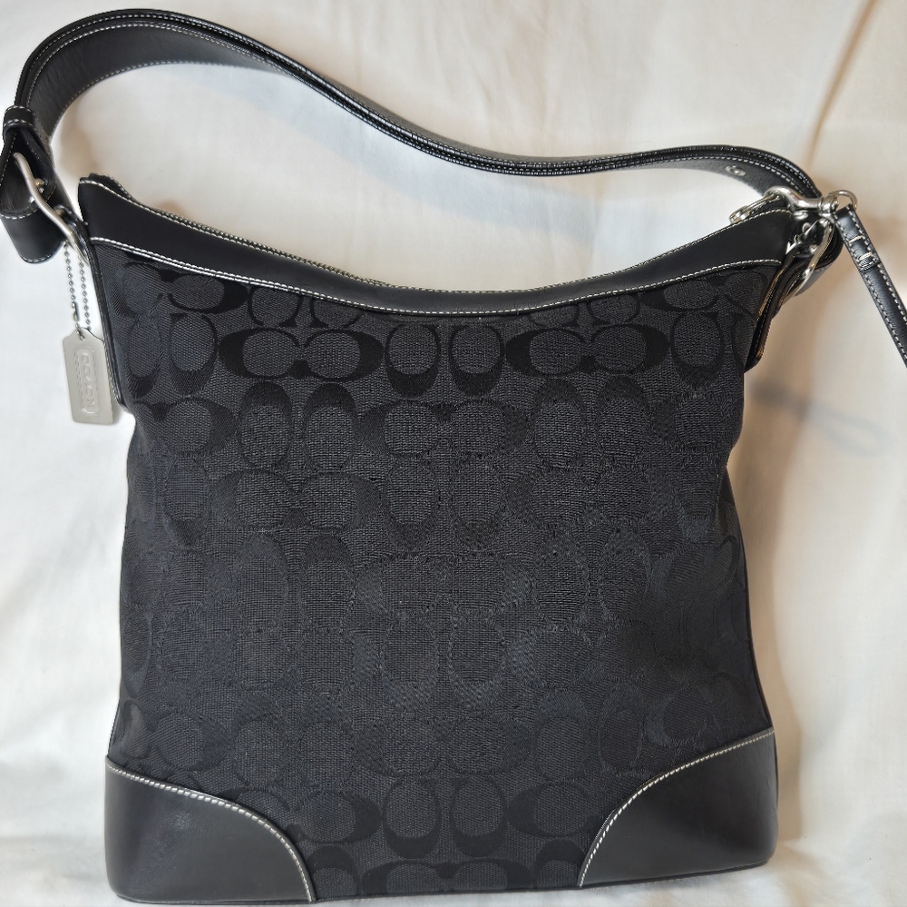 Vintage Coach Chelsea Black Signature C Excellent Used Condition